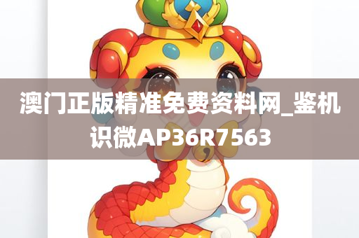 澳门正版精准免费资料网_鉴机识微AP36R7563