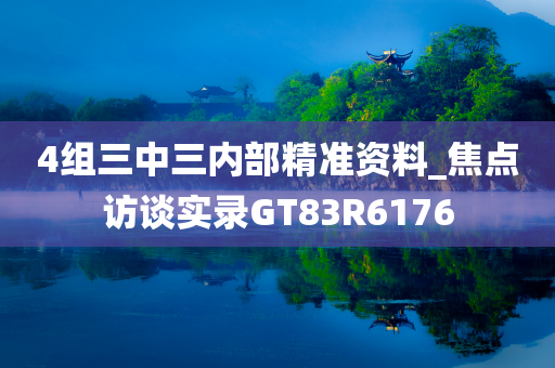 4组三中三内部精准资料_焦点访谈实录GT83R6176