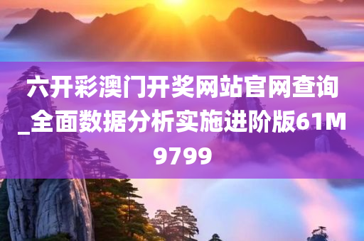 六开彩澳门开奖网站官网查询_全面数据分析实施进阶版61M9799