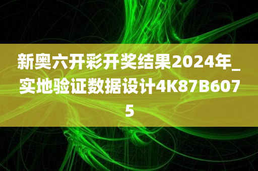 新奥六开彩开奖结果2024年_实地验证数据设计4K87B6075