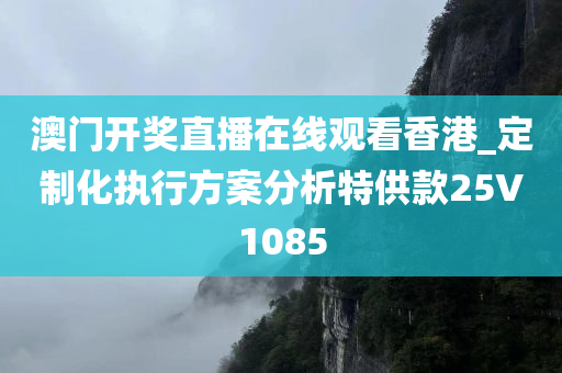 澳门开奖直播在线观看香港_定制化执行方案分析特供款25V1085