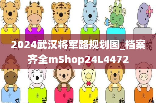 2024武汉将军路规划图_档案齐全mShop24L4472