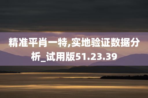 精准平肖一特,实地验证数据分析_试用版51.23.39