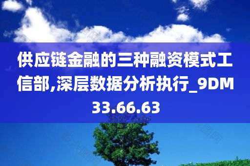 供应链金融的三种融资模式工信部,深层数据分析执行_9DM33.66.63