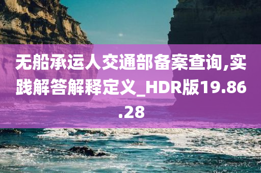 无船承运人交通部备案查询,实践解答解释定义_HDR版19.86.28