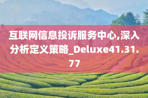 互联网信息投诉服务中心,深入分析定义策略_Deluxe41.31.77