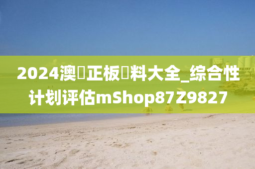 2024澳門正板資料大全_综合性计划评估mShop87Z9827