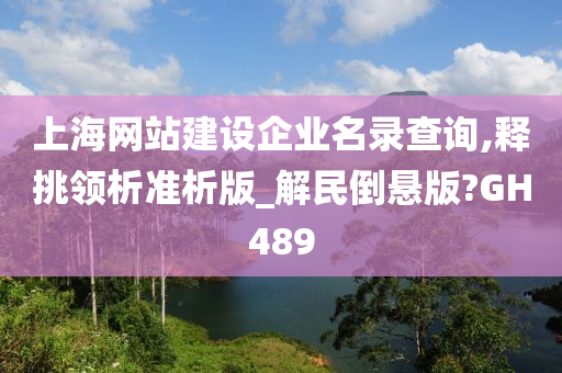 上海网站建设企业名录查询,释挑领析准析版_解民倒悬版?GH489