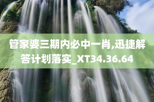 管家婆三期内必中一肖,迅捷解答计划落实_XT34.36.64