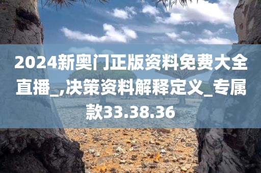 2024新奥门正版资料免费大全直播_,决策资料解释定义_专属款33.38.36