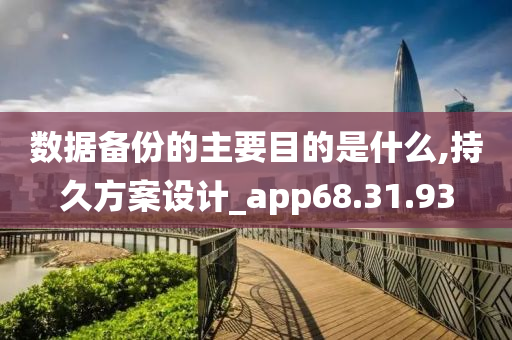 数据备份的主要目的是什么,持久方案设计_app68.31.93