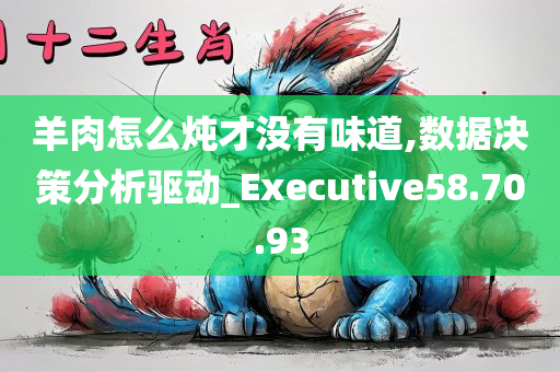 羊肉怎么炖才没有味道,数据决策分析驱动_Executive58.70.93