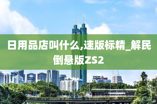 日用品店叫什么,速版标精_解民倒悬版ZS2