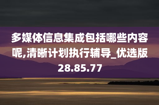 多媒体信息集成包括哪些内容呢,清晰计划执行辅导_优选版28.85.77