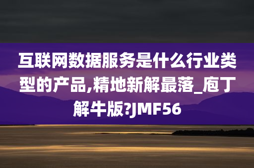 互联网数据服务是什么行业类型的产品,精地新解最落_庖丁解牛版?JMF56