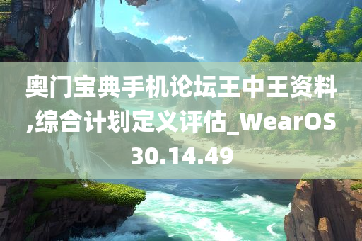 奥门宝典手机论坛王中王资料,综合计划定义评估_WearOS30.14.49