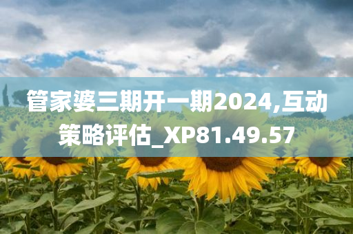 管家婆三期开一期2024,互动策略评估_XP81.49.57