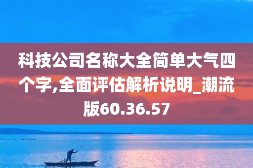 科技公司名称大全简单大气四个字,全面评估解析说明_潮流版60.36.57