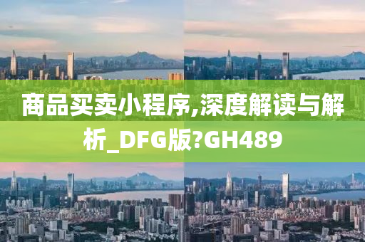 商品买卖小程序,深度解读与解析_DFG版?GH489