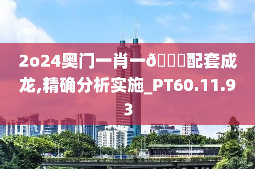 2o24奥门一肖一🐎配套成龙,精确分析实施_PT60.11.93