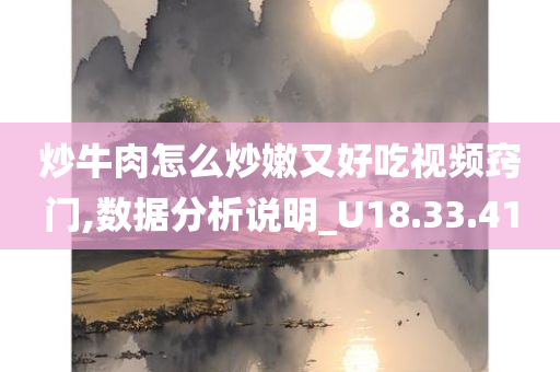 炒牛肉怎么炒嫩又好吃视频窍门,数据分析说明_U18.33.41