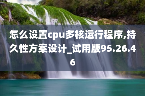 怎么设置cpu多核运行程序,持久性方案设计_试用版95.26.46