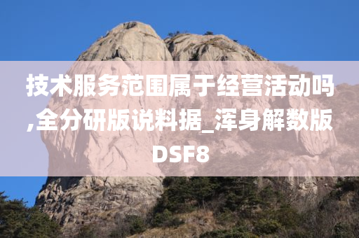 技术服务范围属于经营活动吗,全分研版说料据_浑身解数版DSF8