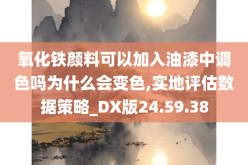 氧化铁颜料可以加入油漆中调色吗为什么会变色,实地评估数据策略_DX版24.59.38