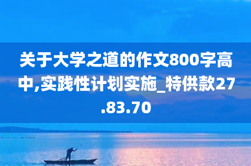 关于大学之道的作文800字高中,实践性计划实施_特供款27.83.70