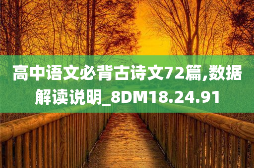 高中语文必背古诗文72篇,数据解读说明_8DM18.24.91