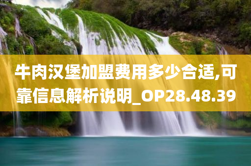 牛肉汉堡加盟费用多少合适,可靠信息解析说明_OP28.48.39