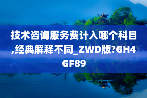 技术咨询服务费计入哪个科目,经典解释不同_ZWD版?GH4GF89