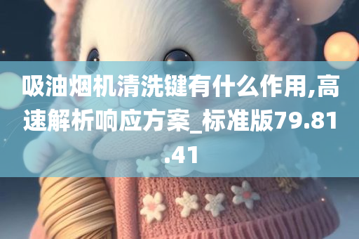 吸油烟机清洗键有什么作用,高速解析响应方案_标准版79.81.41