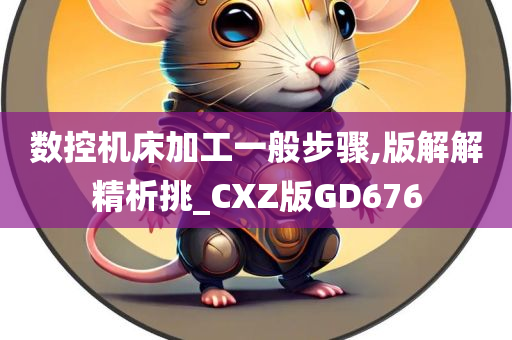 数控机床加工一般步骤,版解解精析挑_CXZ版GD676