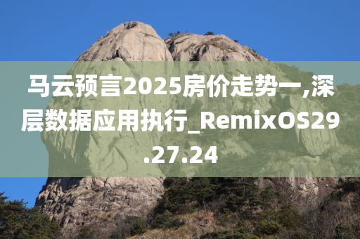 马云预言2025房价走势一,深层数据应用执行_RemixOS29.27.24