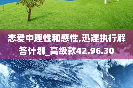 恋爱中理性和感性,迅速执行解答计划_高级款42.96.30