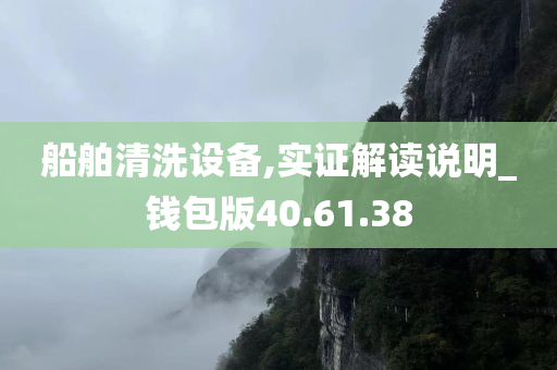 船舶清洗设备,实证解读说明_钱包版40.61.38