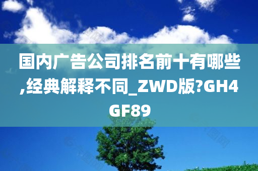 国内广告公司排名前十有哪些,经典解释不同_ZWD版?GH4GF89