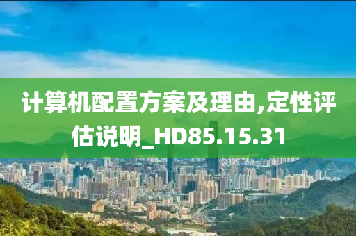 计算机配置方案及理由,定性评估说明_HD85.15.31