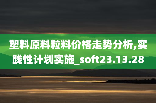 塑料原料粒料价格走势分析,实践性计划实施_soft23.13.28