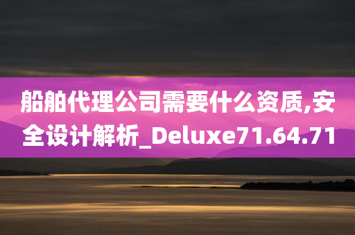 船舶代理公司需要什么资质,安全设计解析_Deluxe71.64.71