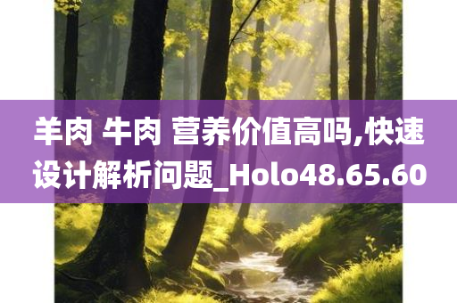 羊肉 牛肉 营养价值高吗,快速设计解析问题_Holo48.65.60