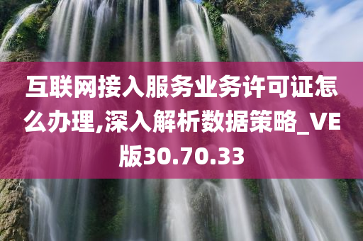 互联网接入服务业务许可证怎么办理,深入解析数据策略_VE版30.70.33