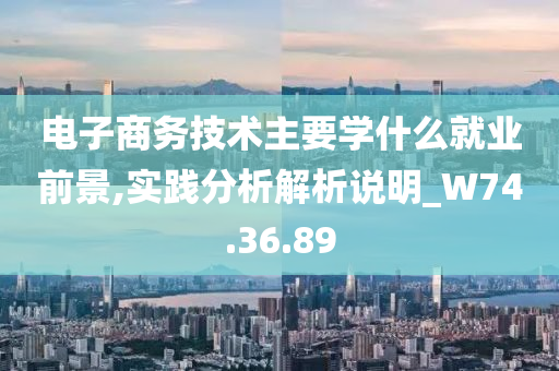 电子商务技术主要学什么就业前景,实践分析解析说明_W74.36.89