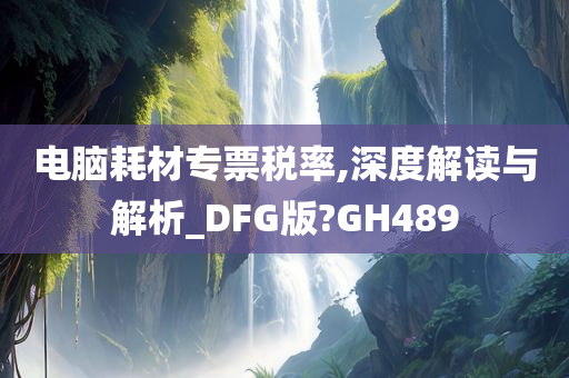 电脑耗材专票税率,深度解读与解析_DFG版?GH489