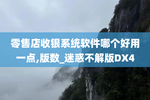 零售店收银系统软件哪个好用一点,版数_迷惑不解版DX4