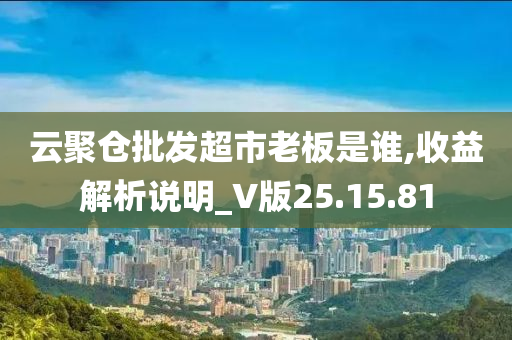 云聚仓批发超市老板是谁,收益解析说明_V版25.15.81