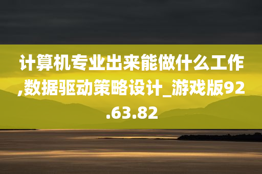 计算机专业出来能做什么工作,数据驱动策略设计_游戏版92.63.82