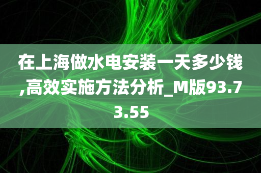 在上海做水电安装一天多少钱,高效实施方法分析_M版93.73.55