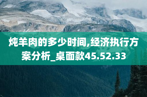 炖羊肉的多少时间,经济执行方案分析_桌面款45.52.33